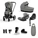 Cybex Priam Bundle Mirage Grey with Chrome Black frame with Mirage Grey car seat