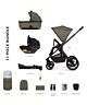 Moss - Venicci Tinum Edge Complete Travel System showing the included items