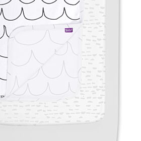 Snuz 3pc. Crib Bedding Set - Wave Mono